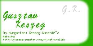 gusztav keszeg business card